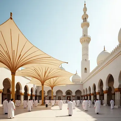 مظلات المساجد وساحات الصلاة