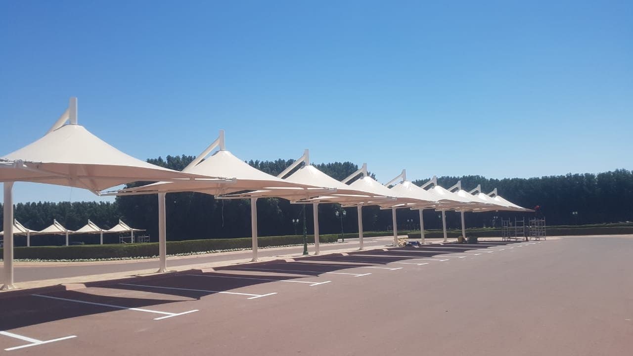 Umbrella Car Parking Shades — Ruwais Palace, Abu Dhabi