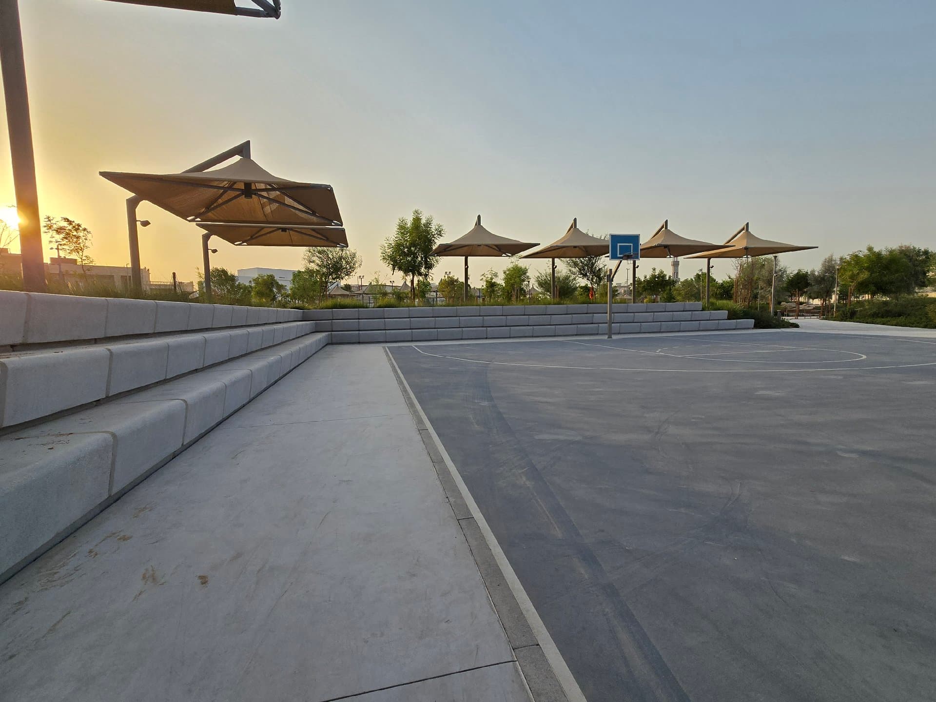Parks & Playgrounds Seating Area Umbrella Shade — DMT, Mohammed Bin Zayed City, Abu Dhabi