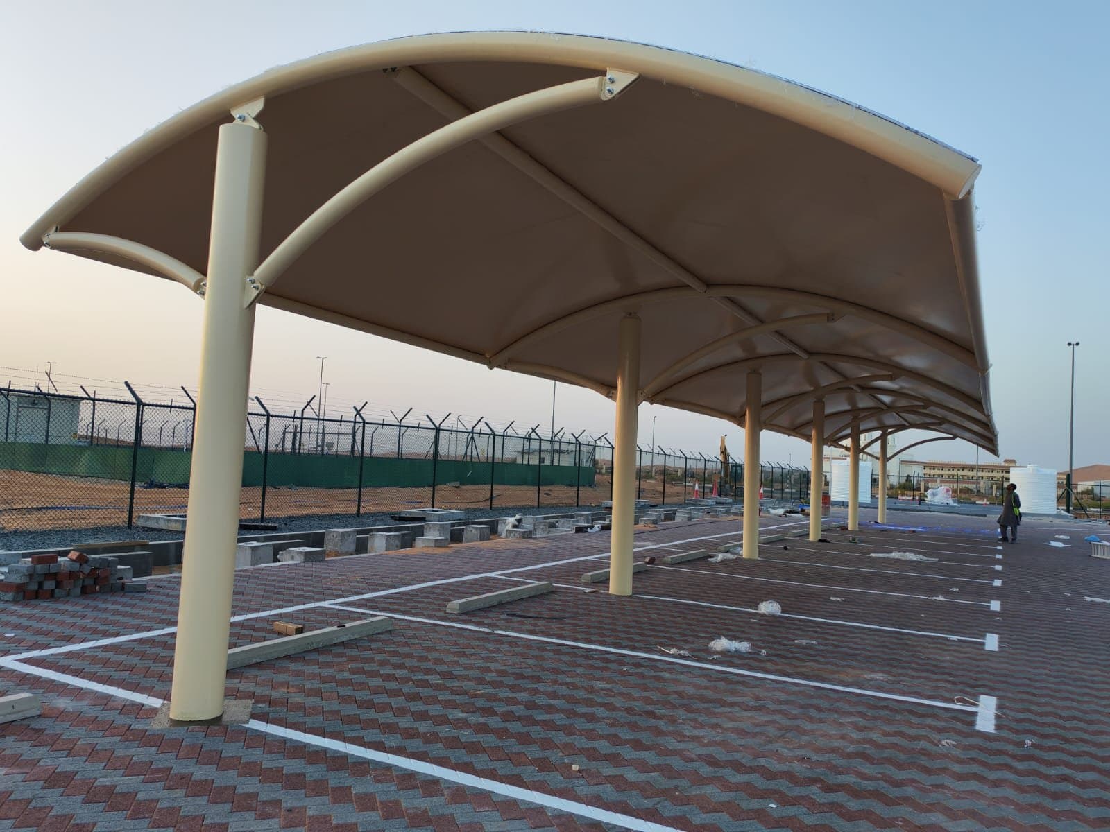 Bottom Support Car Parking Shade — Al Ain Dry Port, Abu Dhabi