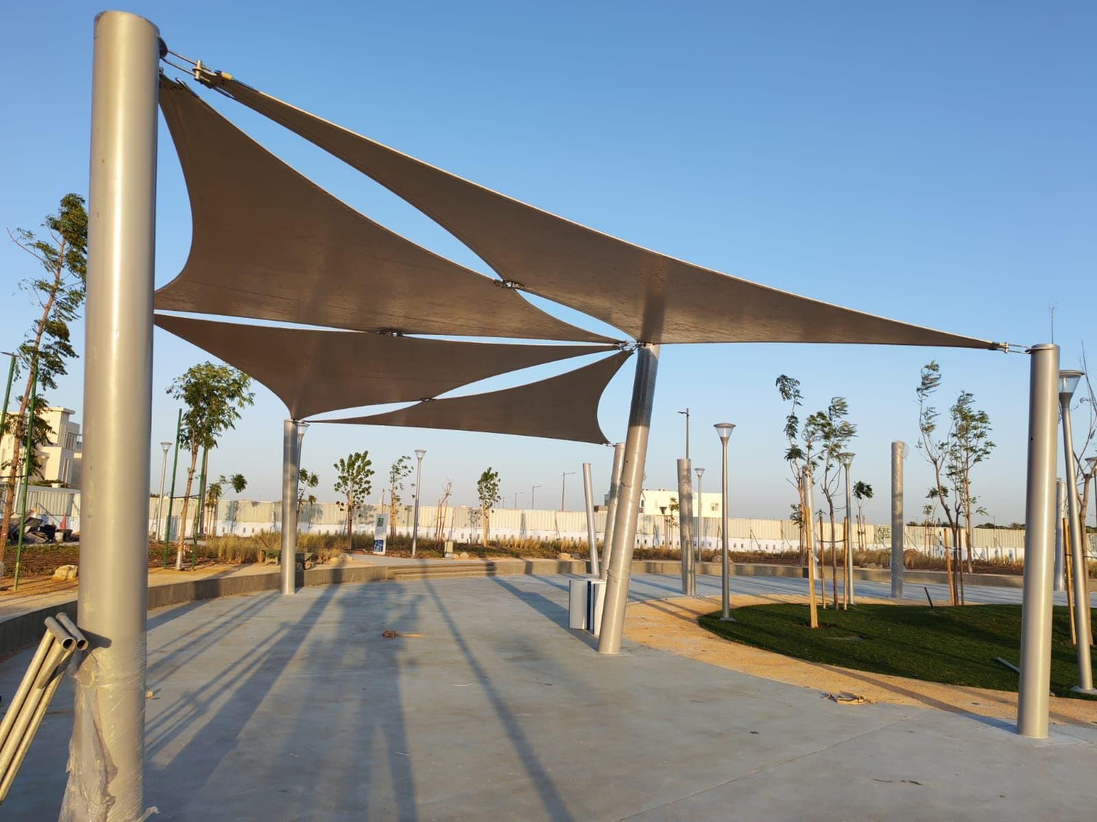 1400 GSM PVC Fabric Tensile Shades — Parks & Playgrounds, Al Ain, Abu Dhabi
